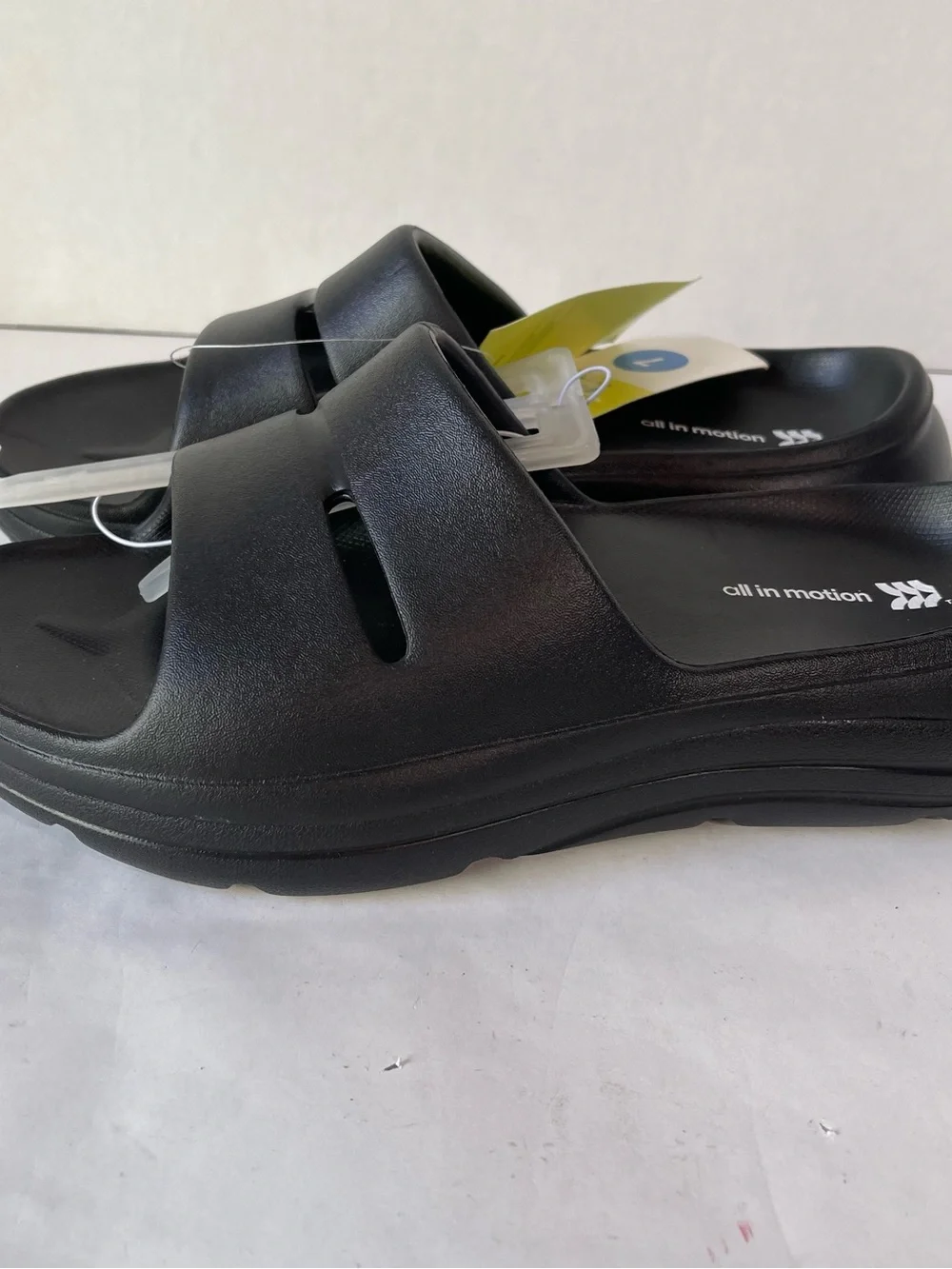 all in motion Black Slip-On Comfort Slides